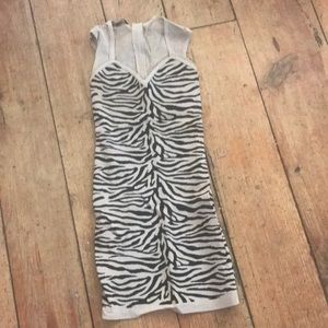 Bebe Animal Print Body Con Dress XS